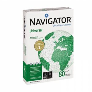 Biuro Popierius NAVIGATOR Universal 80 g/m2, A4, 500 lapų pakuotėje, 5 pakeliai dėžėje