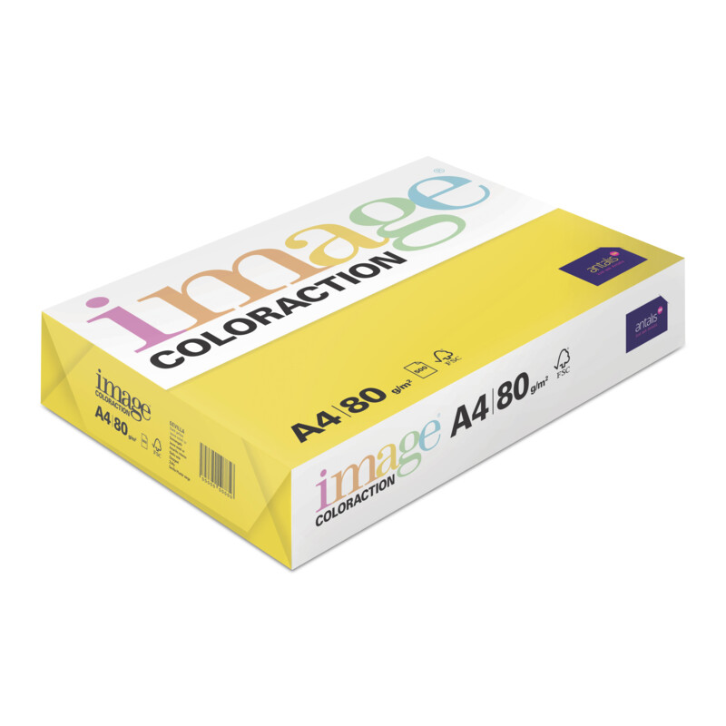 Spalvotas Popierius Image Coloraction Sevilla / Dark Yellow, 80 g/m², A4, 500 lapų pakuotėje, 5 pakeliai dėžėje. Spalvotas Popierius Image Coloraction Sevilla / Dark Yellow, 80 g/m², A4, 500 lapų pakuotėje, 5 pakeliai dėžėje.