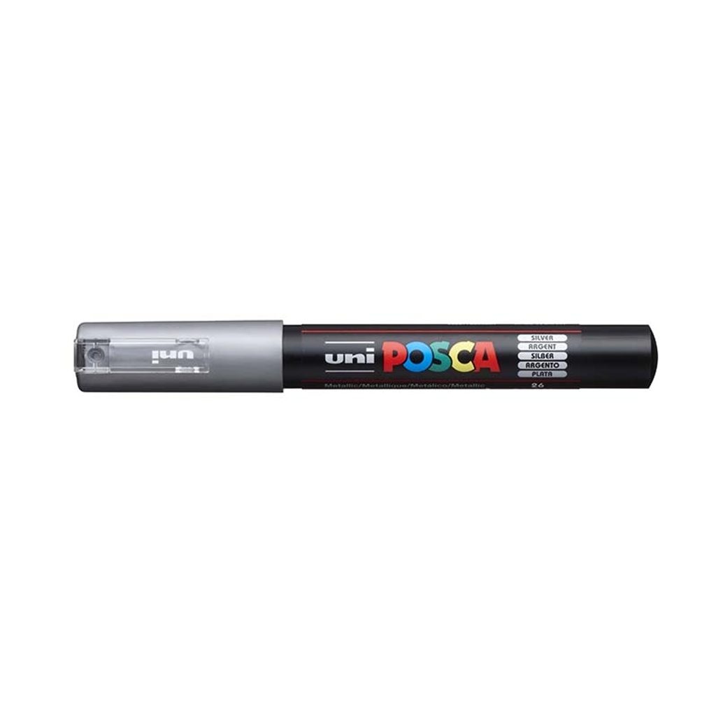 Markeris POSCA PC-1M, silver/sidabrinis, 1 vnt. Markeris POSCA PC-1M, silver/sidabrinis, 1 vnt.